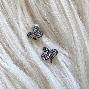 Elizabeth and James Mini Crystal Snake Earring Studs
